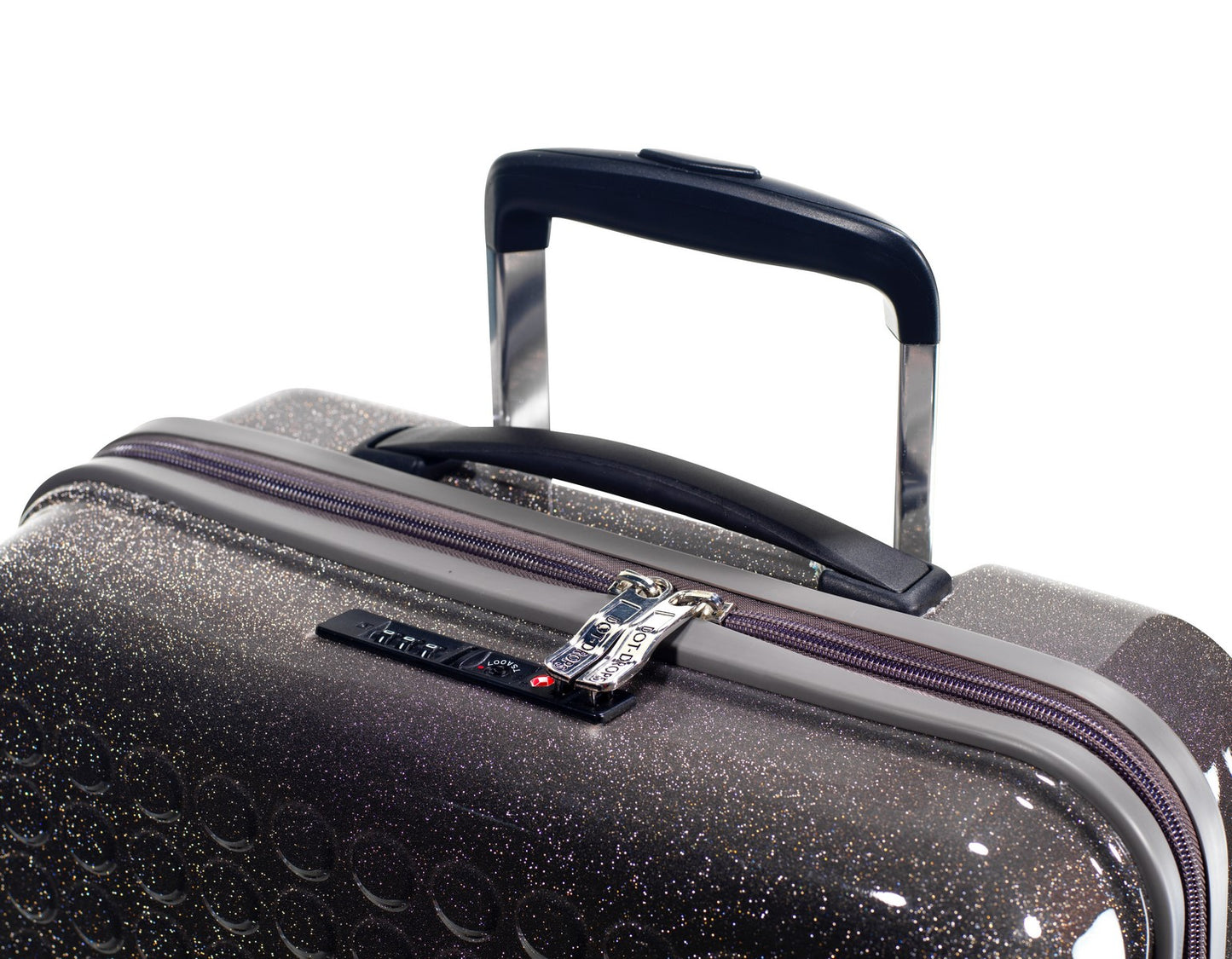 HARDSIDE 4-WHEELS SUITCASE GLITTER GREY (24" UPRIGHT) 34125PC