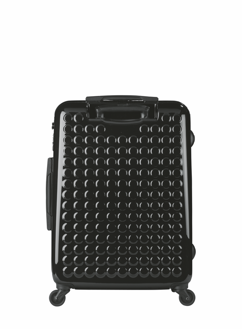 HARDSIDE 4-WHEELS SUITCASE BLACK (25" UPRIGHT) 12325PC