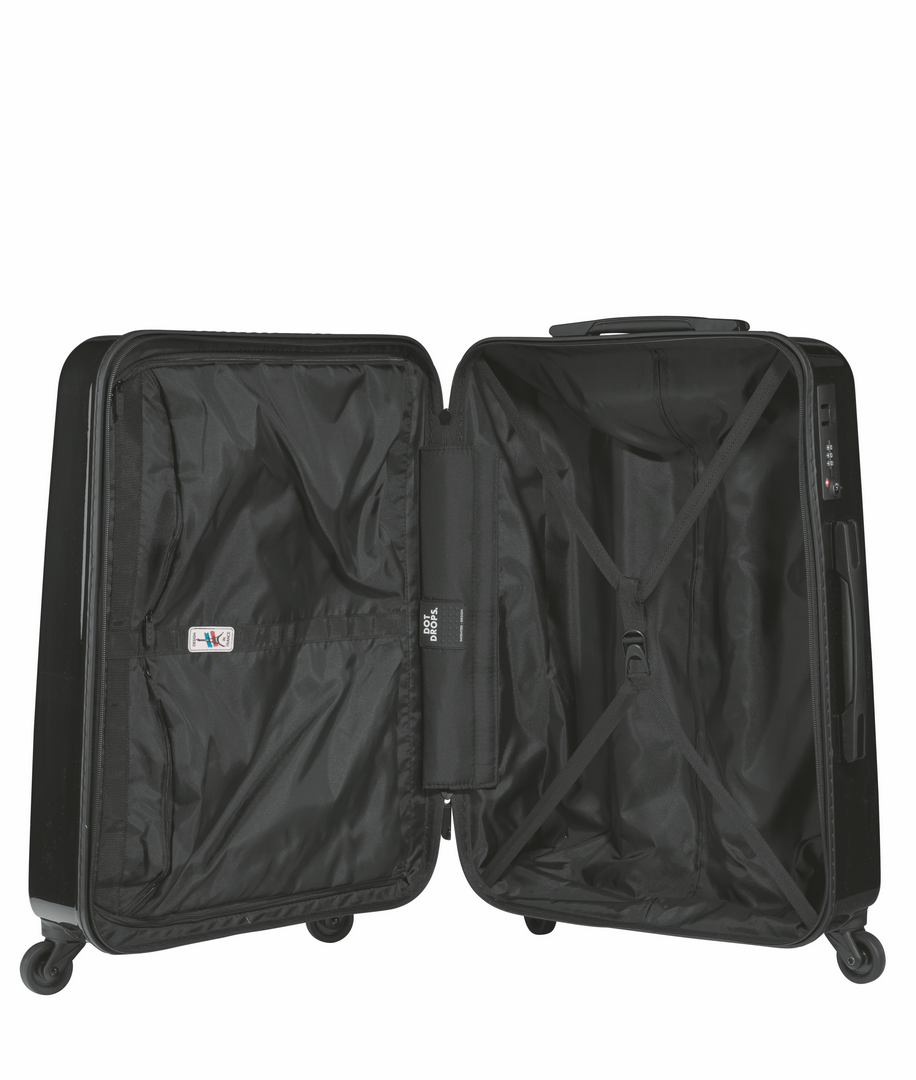 HARDSIDE 4-WHEELS SUITCASE BLACK (25" UPRIGHT) 12325PC