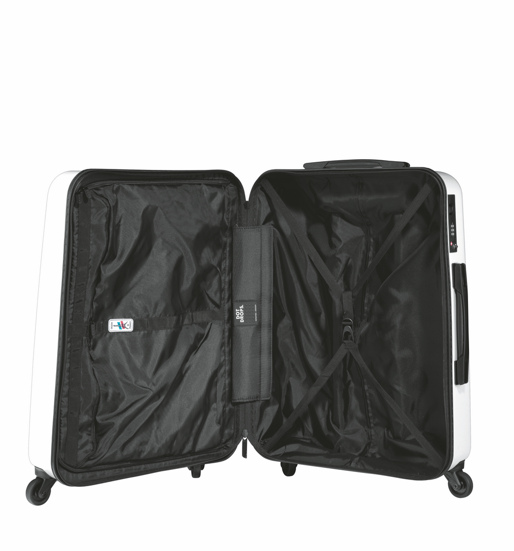 HARDSIDE 4-WHEELS SUITCASE WHITE (25" UPRIGHT) 12325PC